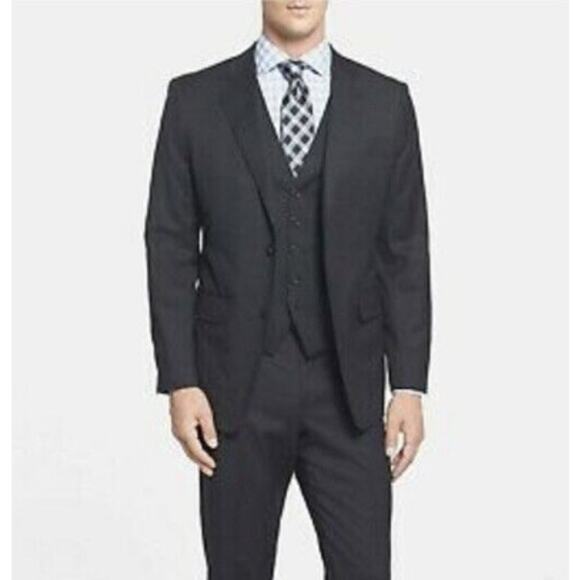 NORDSTROM SIGNATURE Sports Coat Small Grey Traditional Fit Notch Lapel NWOT - Picture 1 of 8